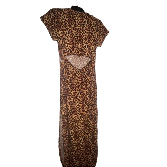 Leopard Print Dress With Splits - Picture 2 of 2